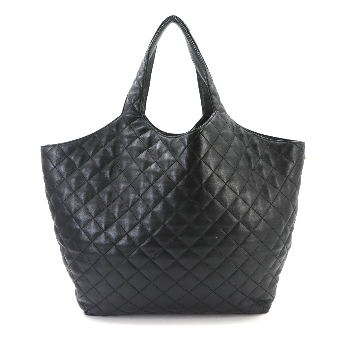 Icare Maxi Shopping Tote Bag Leather Black 698651