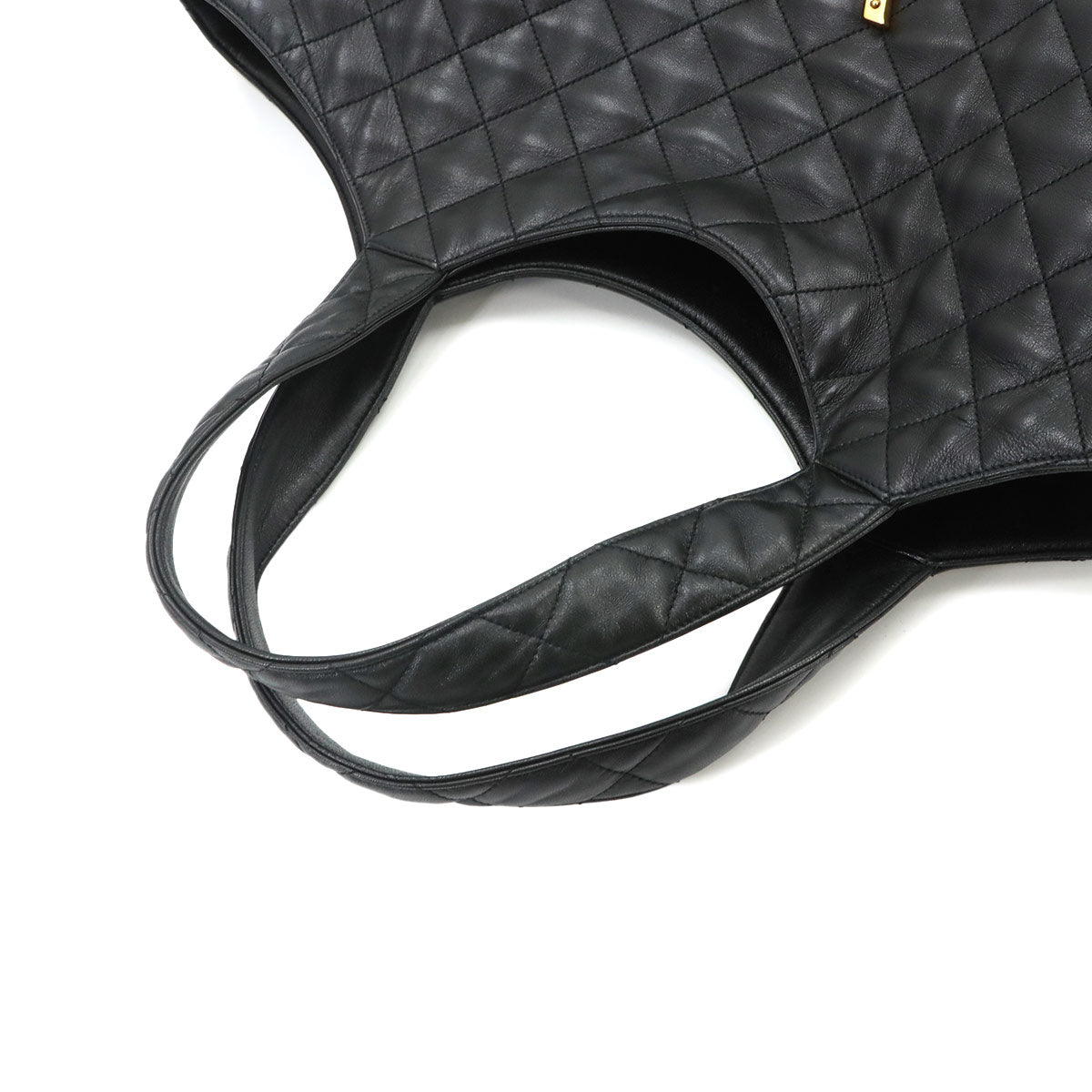 Icare Maxi Shopping Tote Bag Leather Black 698651