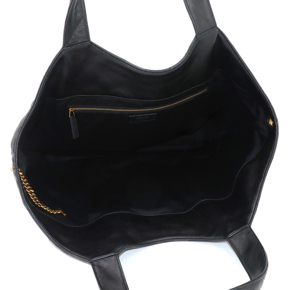 Icare Maxi Shopping Tote Bag Leather Black 698651