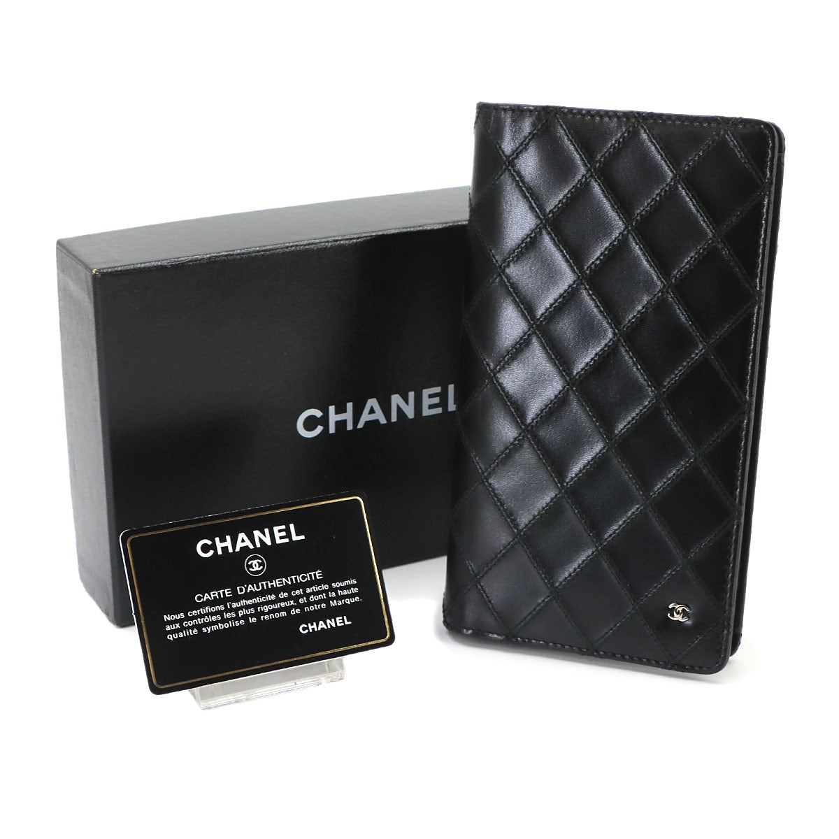 Bicolore Long Wallet Leather Black A46356 Purse