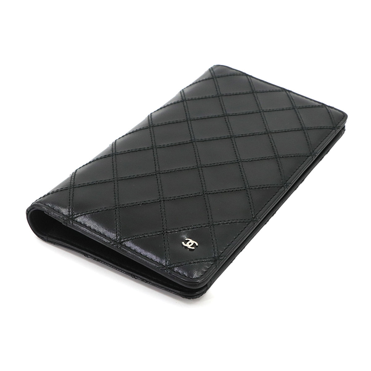 Bicolore Long Wallet Leather Black A46356 Purse