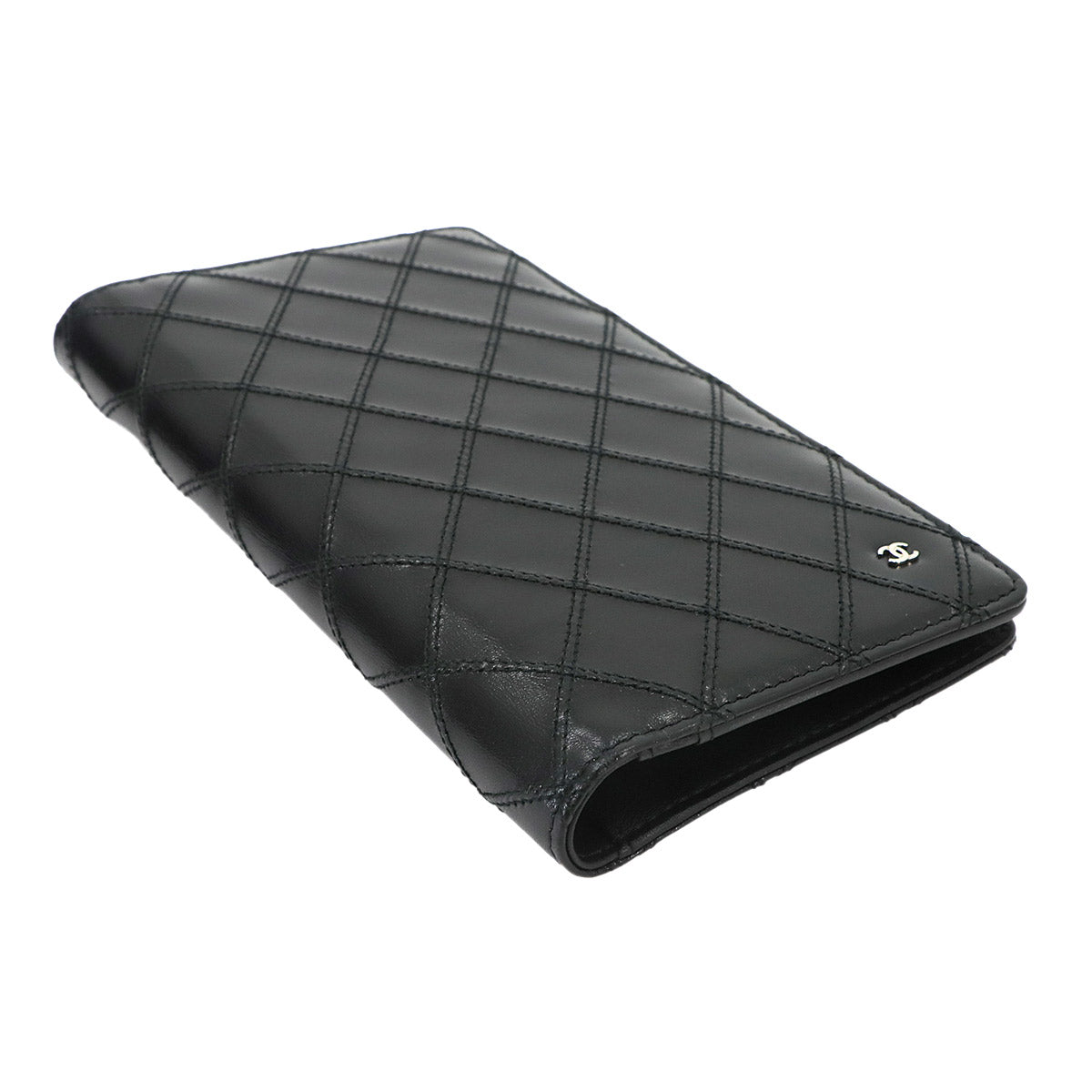 Bicolore Long Wallet Leather Black A46356 Purse