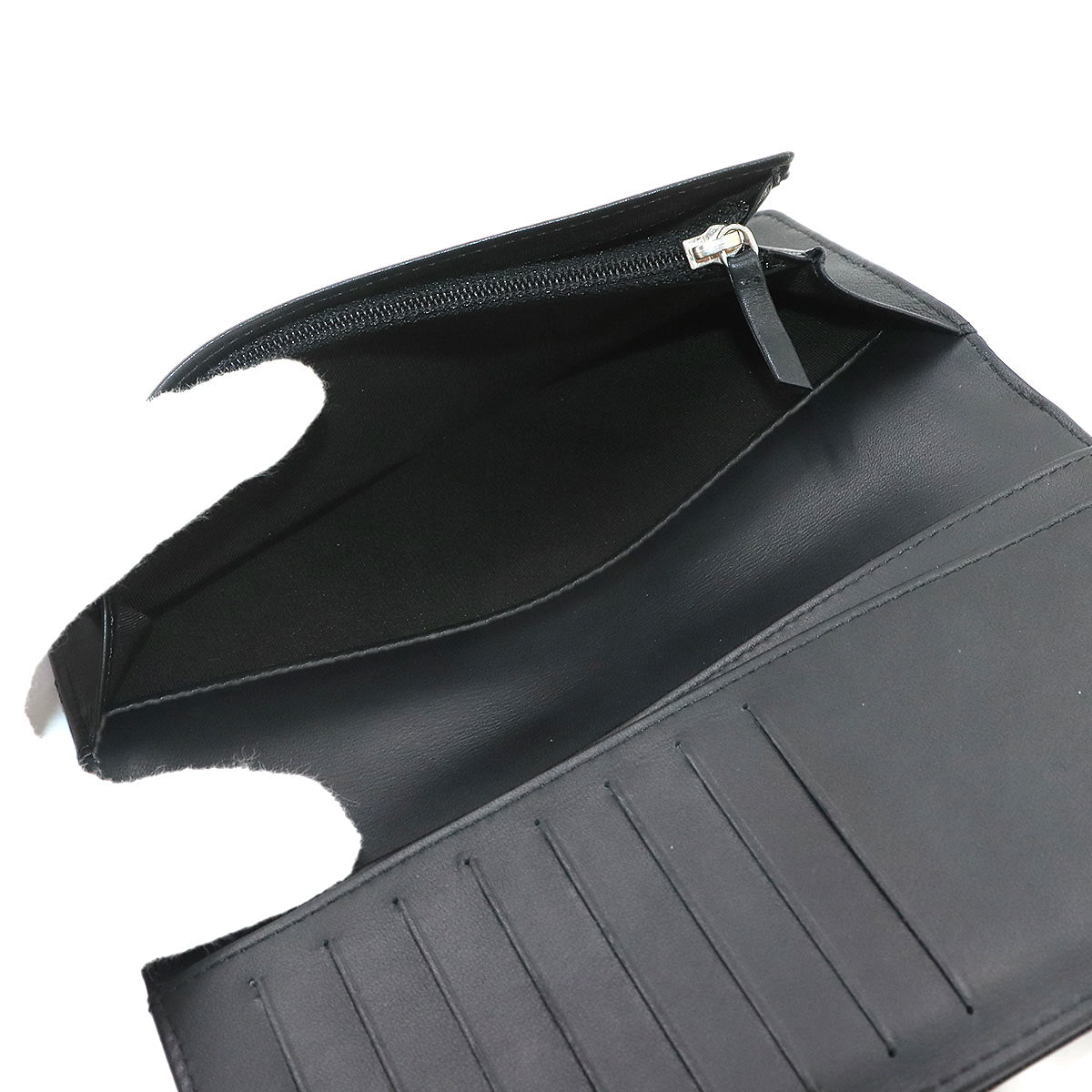 Bicolore Long Wallet Leather Black A46356 Purse