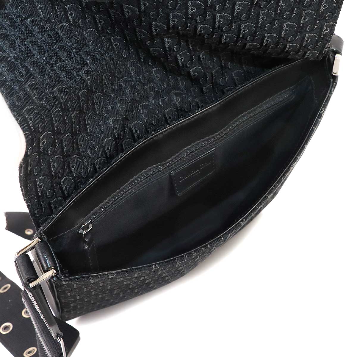 Trotter Street Chic Shoulder Bag Canvas Leather Black