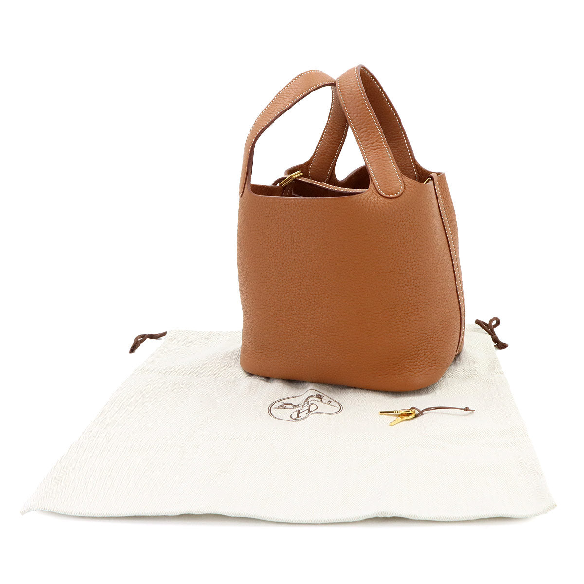 Picotin Lock PM Hand Bag Taurillon Clemence Gold Purse