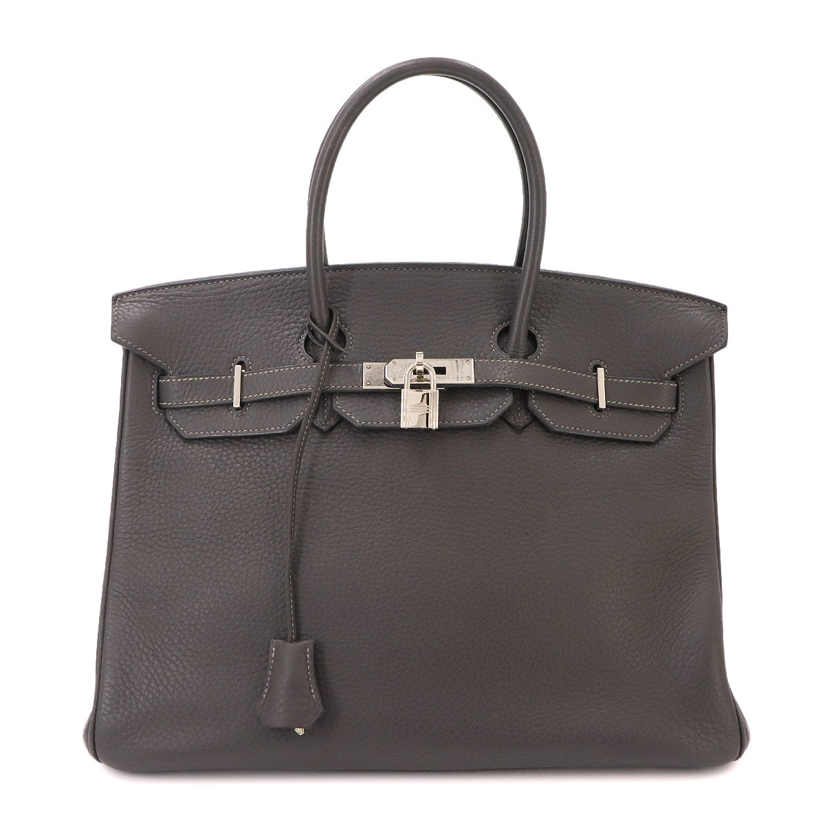 Birkin 35 Hand Bag Taurillon Clemence Graphite Purse