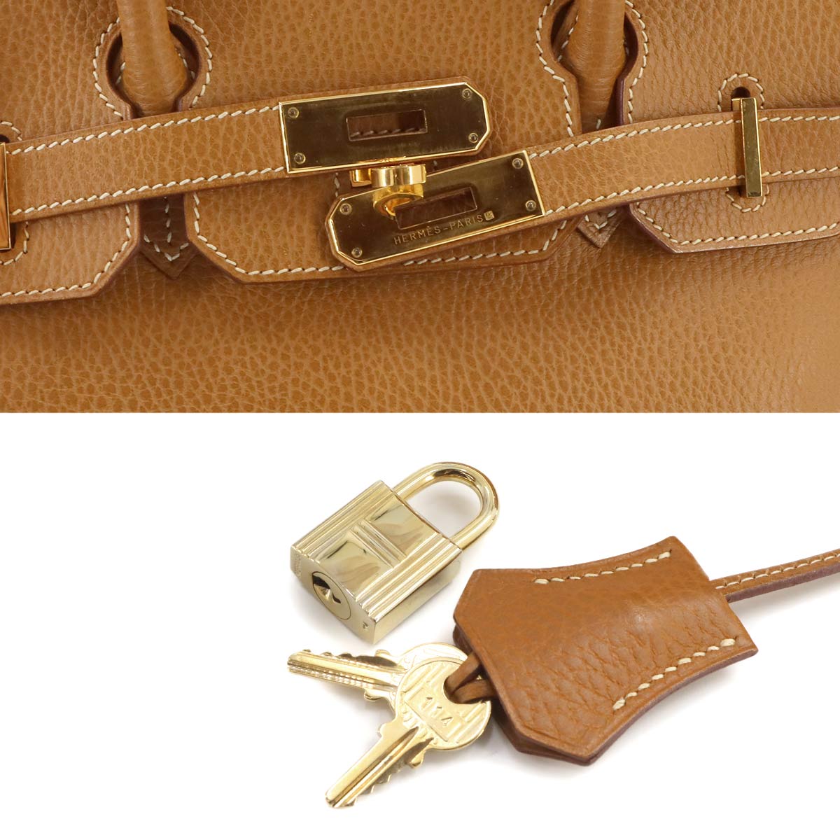 Birkin 30 Ardennes Natural Hand Bag Purse