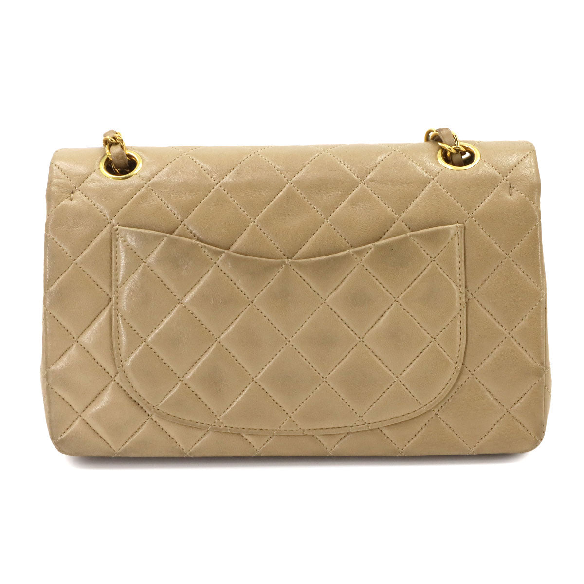 Matelasse 23 Chain Shoulder Bag Leather Beige A01113 Vintage