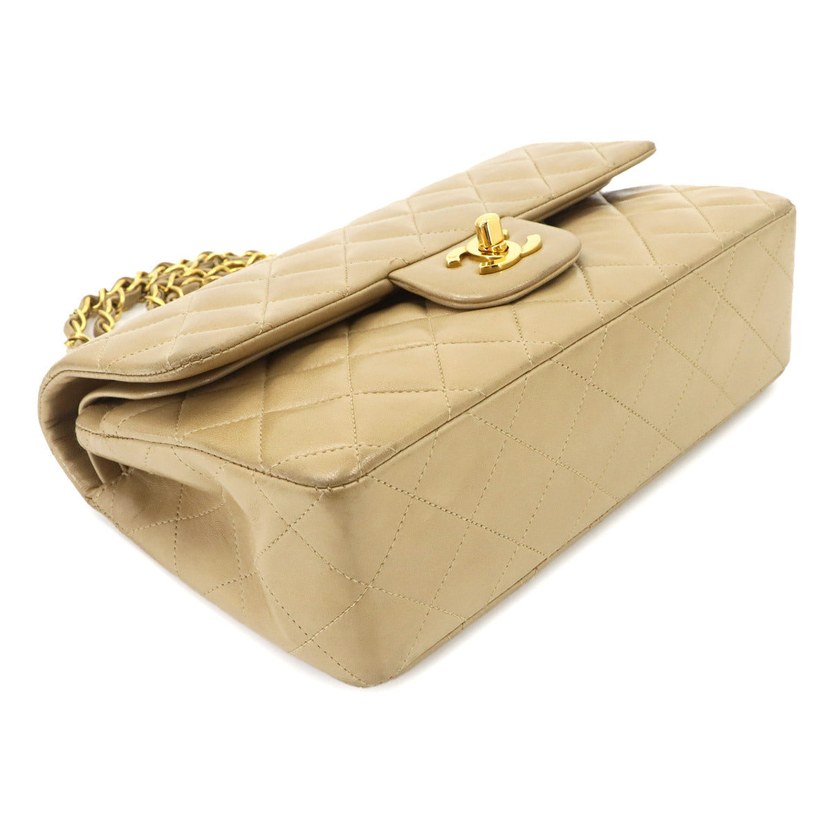 Matelasse 23 Chain Shoulder Bag Leather Beige A01113 Vintage
