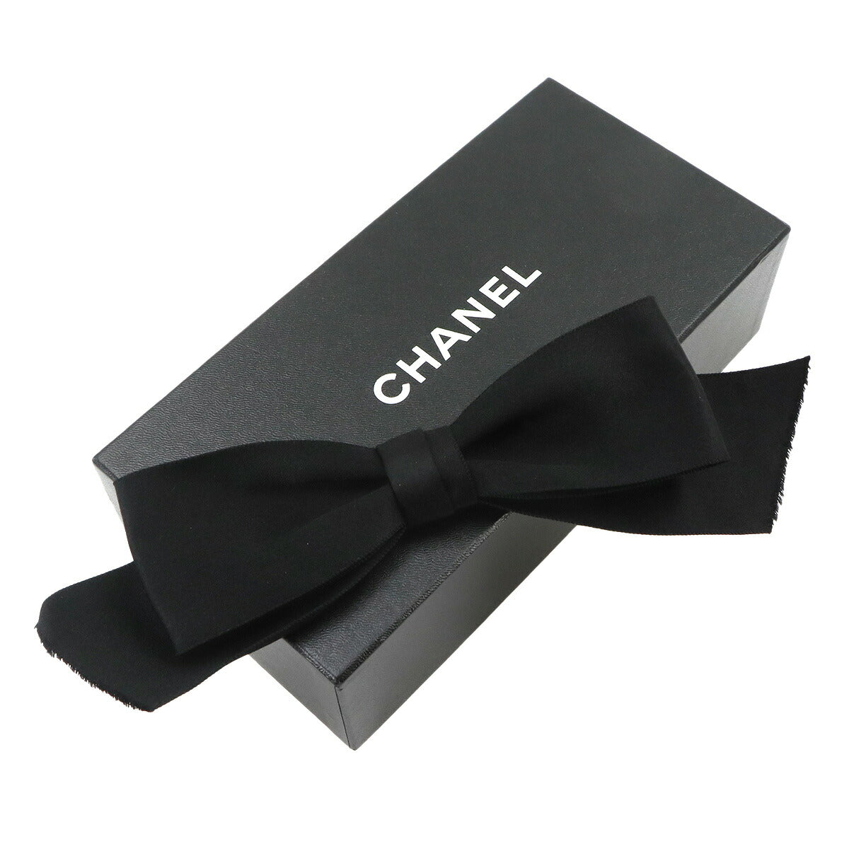 Ribbon Brooch Satin Black Accessory Vintage