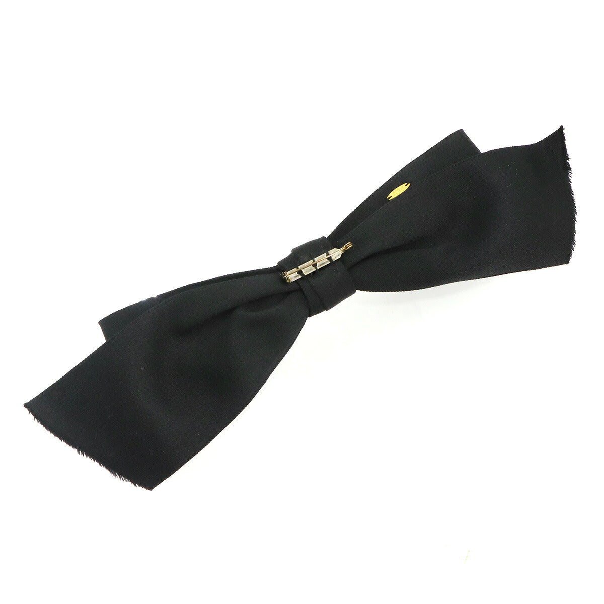 Ribbon Brooch Satin Black Accessory Vintage