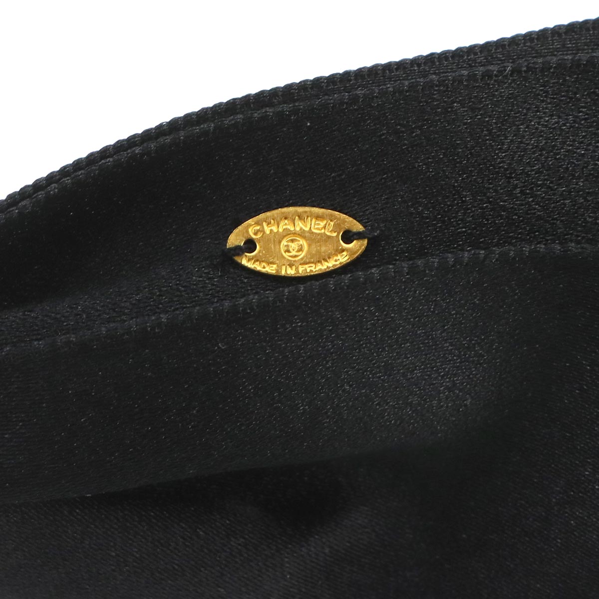 Ribbon Brooch Satin Black Accessory Vintage