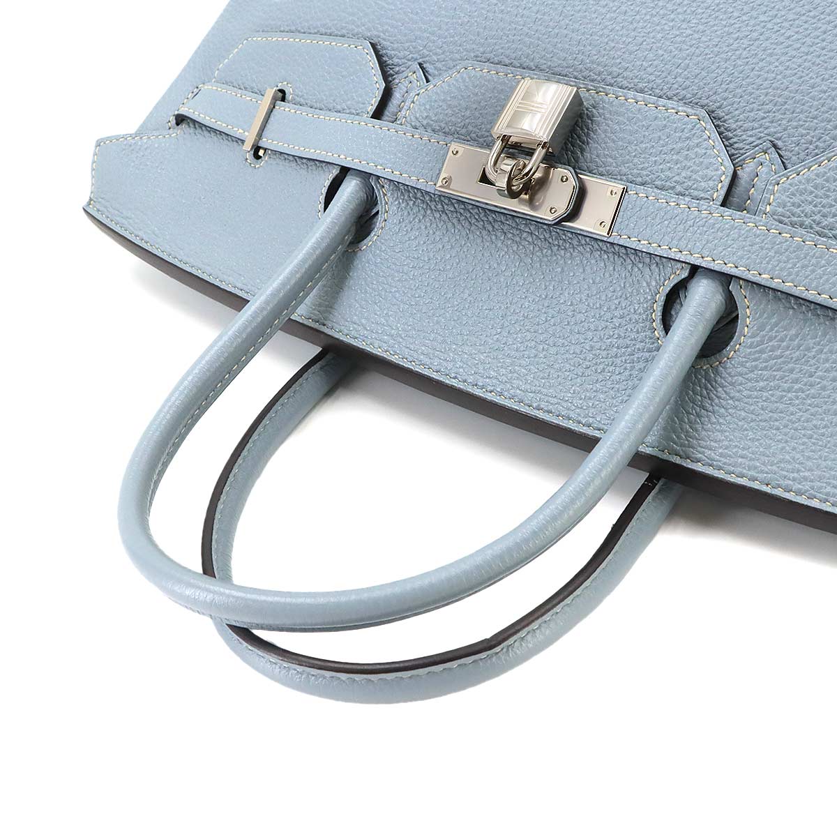 Birkin 40 Veau Togo Bleu Lin Hand Bag Purse