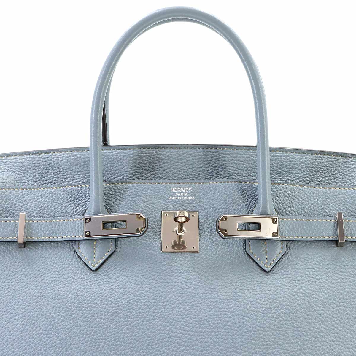 Birkin 40 Veau Togo Bleu Lin Hand Bag Purse