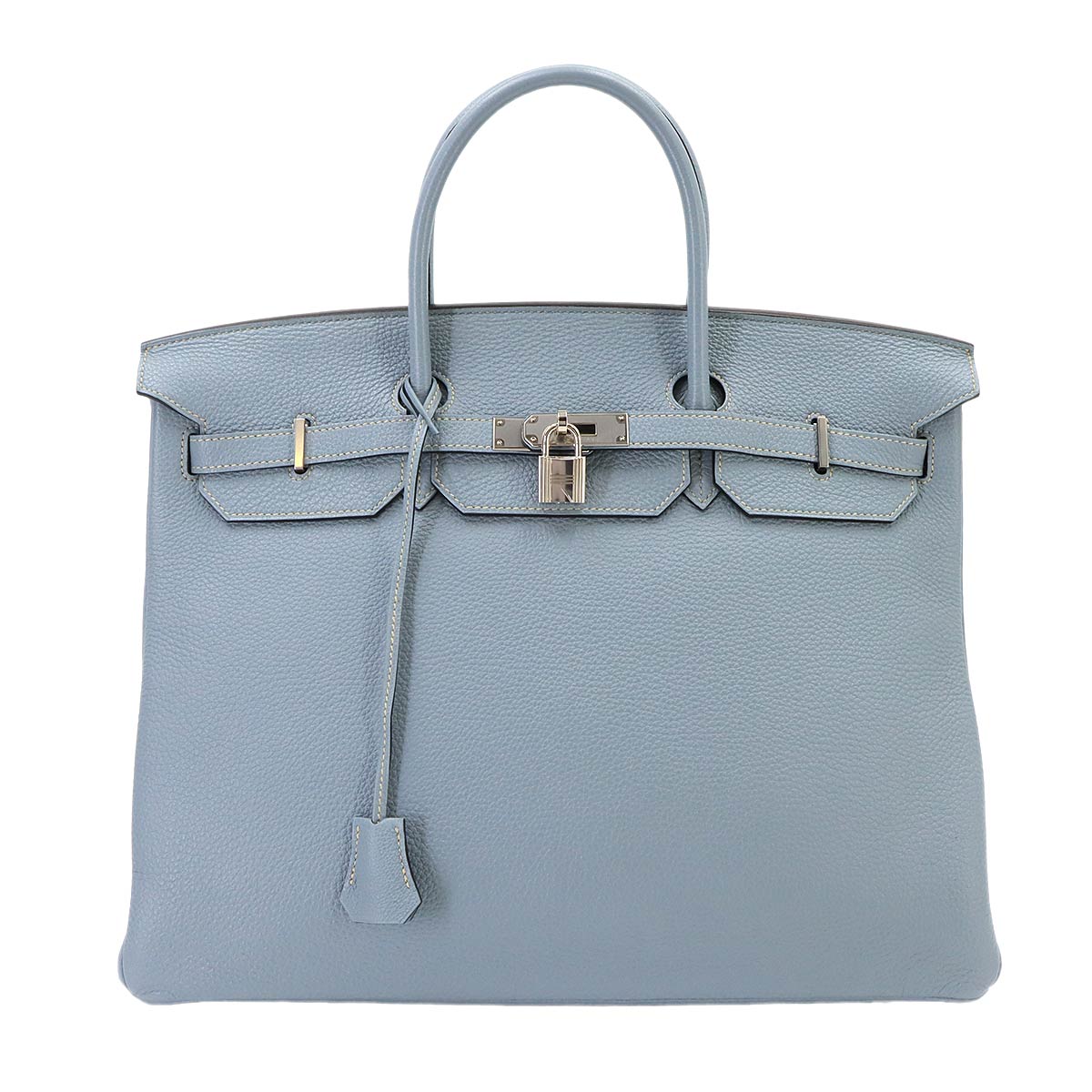 Birkin 40 Veau Togo Bleu Lin Hand Bag Purse