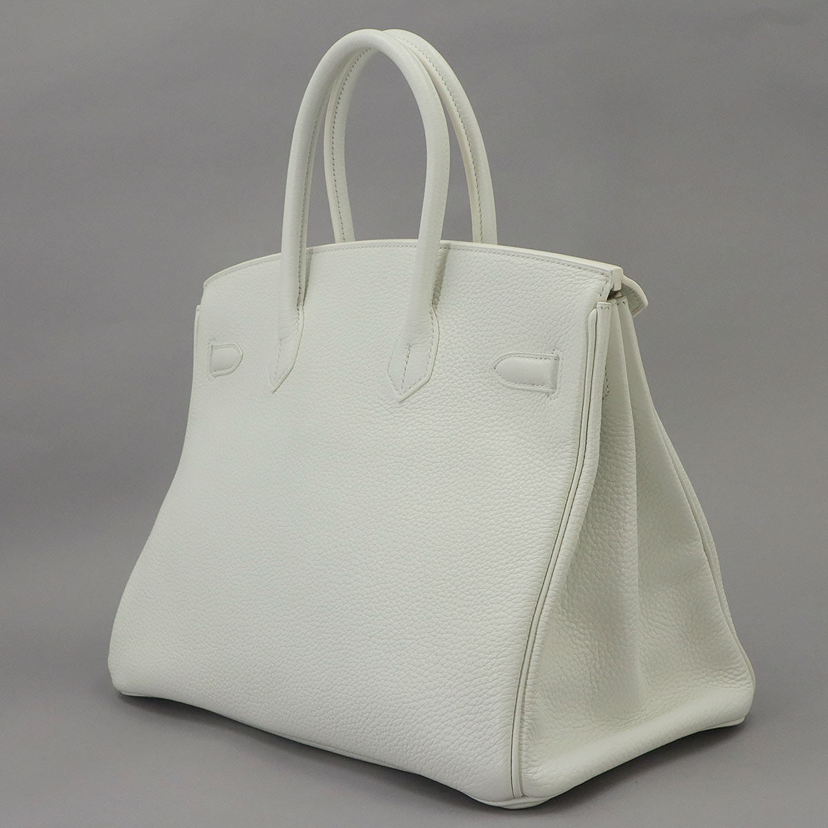Birkin 35 Taurillon Clemence White Hand Bag Purse