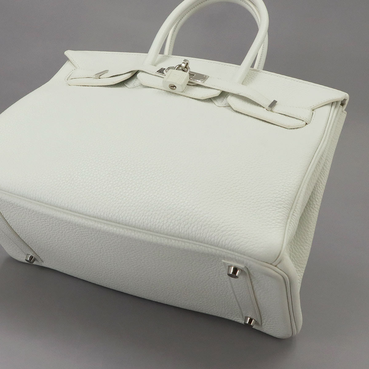 Birkin 35 Taurillon Clemence White Hand Bag Purse