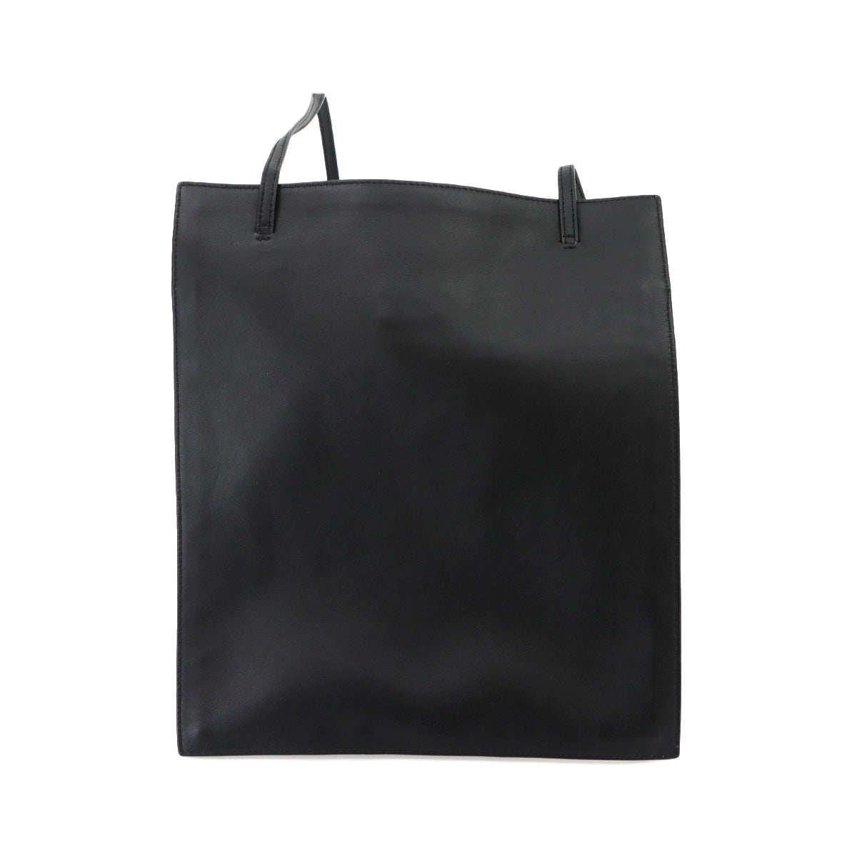 Large Pocket Bag Shoulder Bag Leather Black W1509 Purse