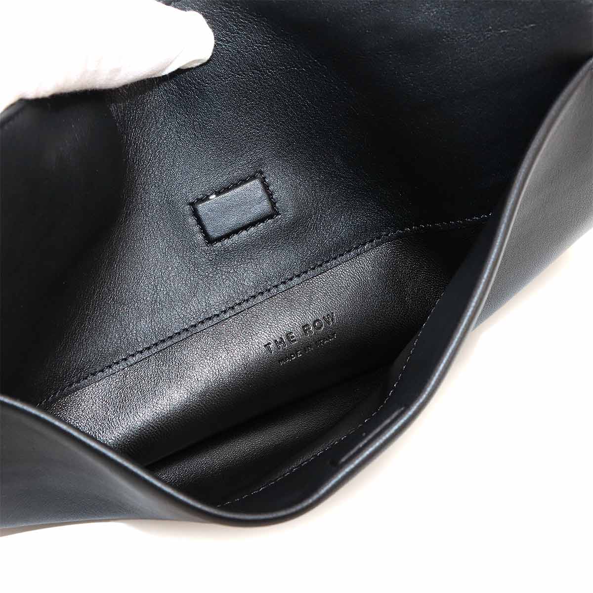 Large Pocket Bag Shoulder Bag Leather Black W1509 Purse