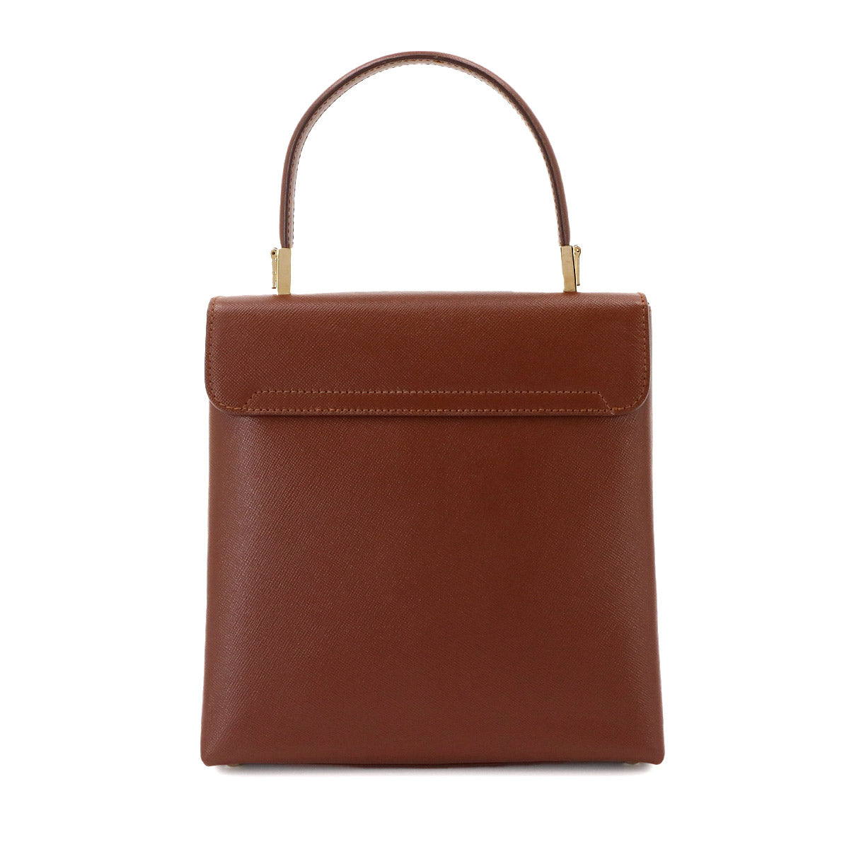 Gancini Hand Shoulder Bag Leather Cognac Brown