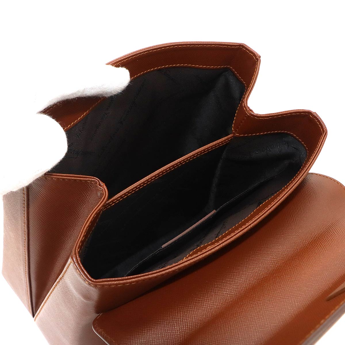 Gancini Hand Shoulder Bag Leather Cognac Brown
