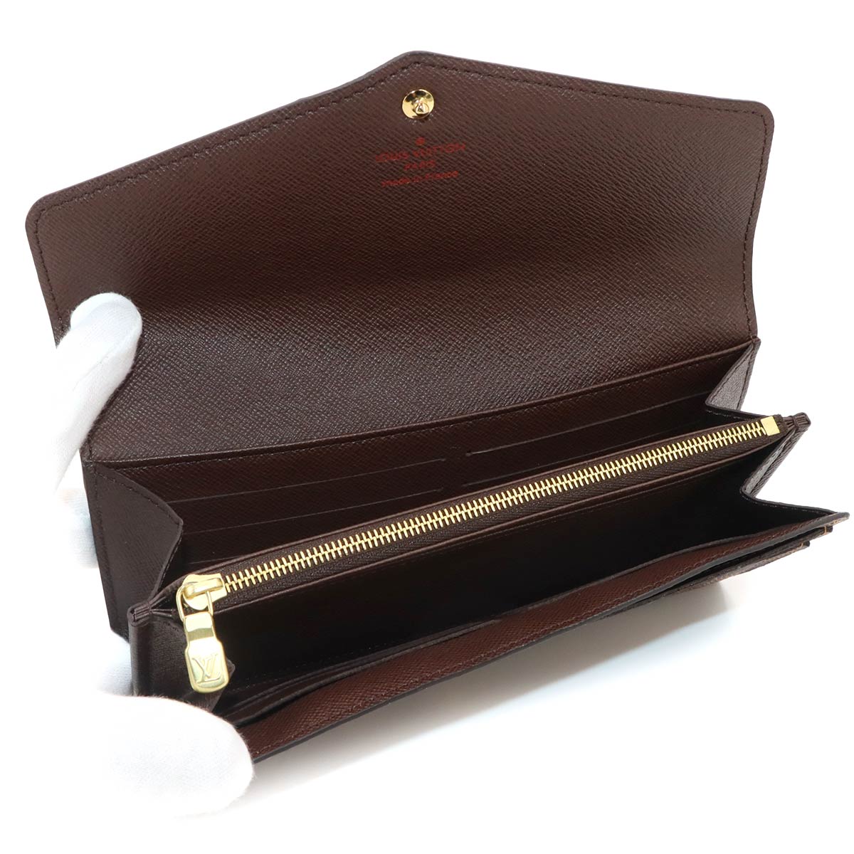 Damier Sarah Wallet Ebene Brown N63209 Purse