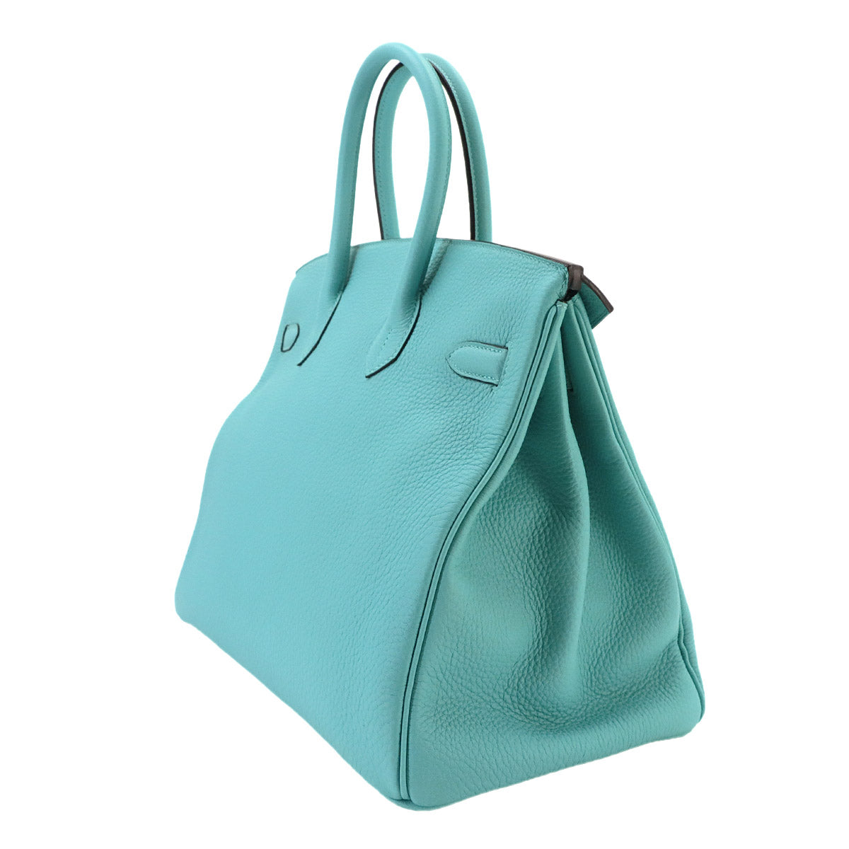 Birkin 35 Veau Togo Blue Atoll Hand Bag Purse