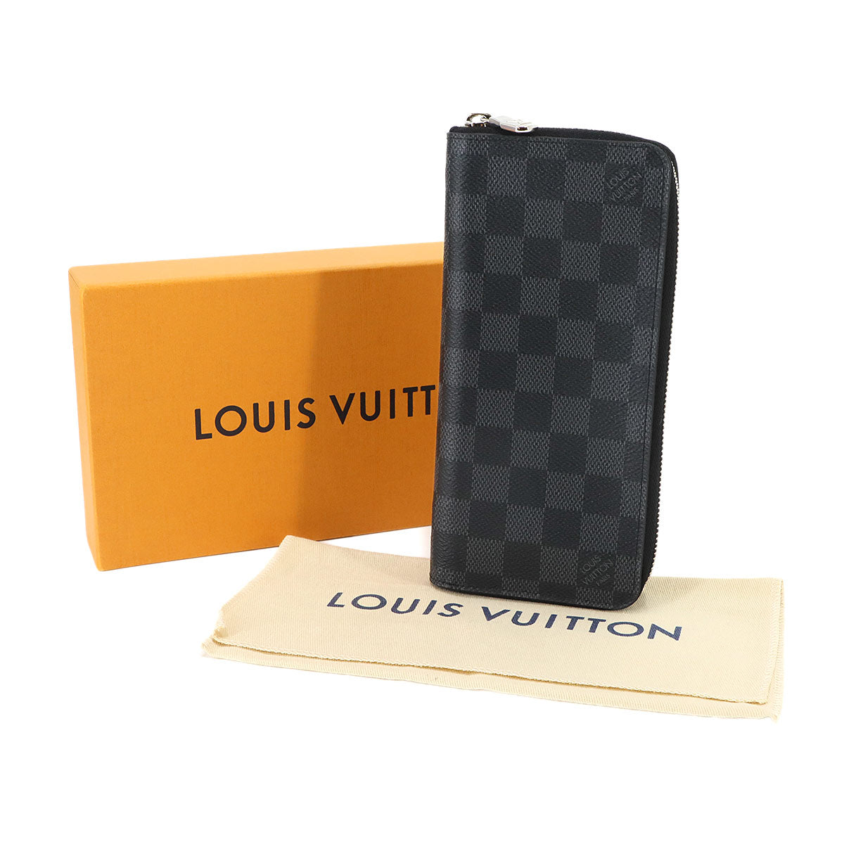 Damier Graphite Zippy Wallet Vertical Black N63095