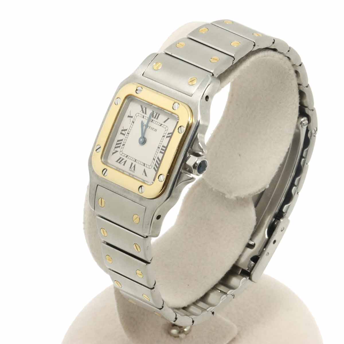 Santos Galbee W20012C4 750 YG Cream Dial Ladies Watch
