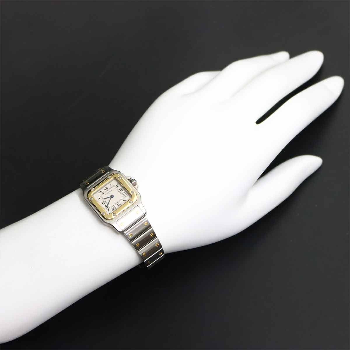 Santos Galbee W20012C4 750 YG Cream Dial Ladies Watch