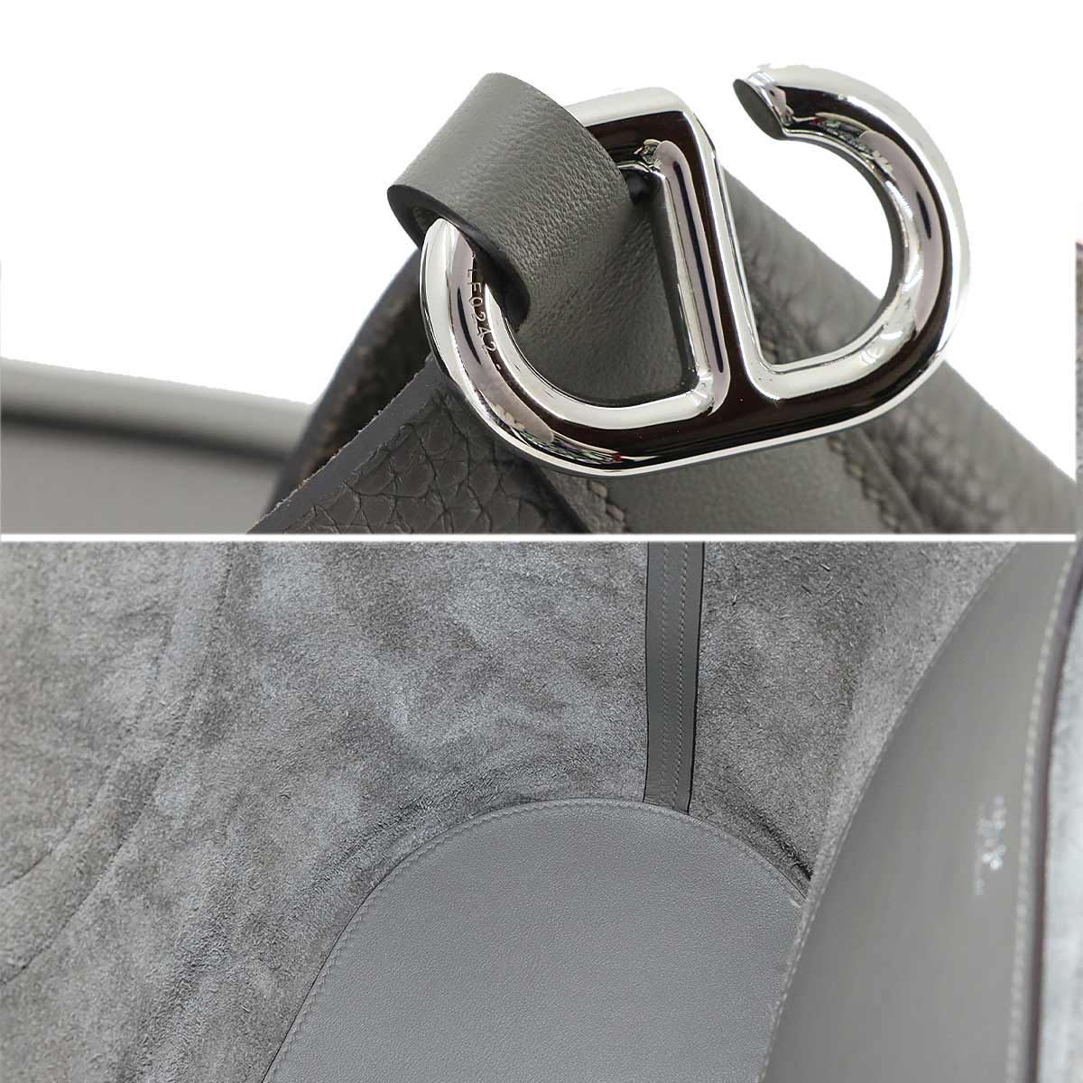 In the Loop 23 Hand Bag Taurillon Clemence Swift Gris Meyer