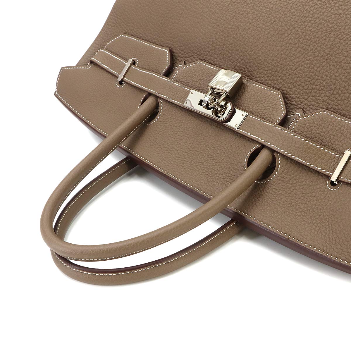 Birkin 40 Togo Etoupe Hand Bag Beige Leather Purse