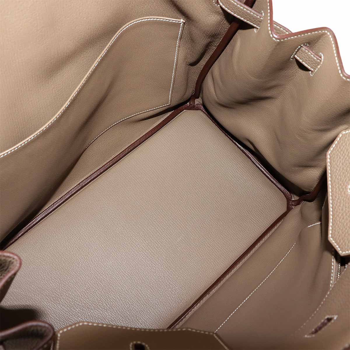 Birkin 40 Togo Etoupe Hand Bag Beige Leather Purse