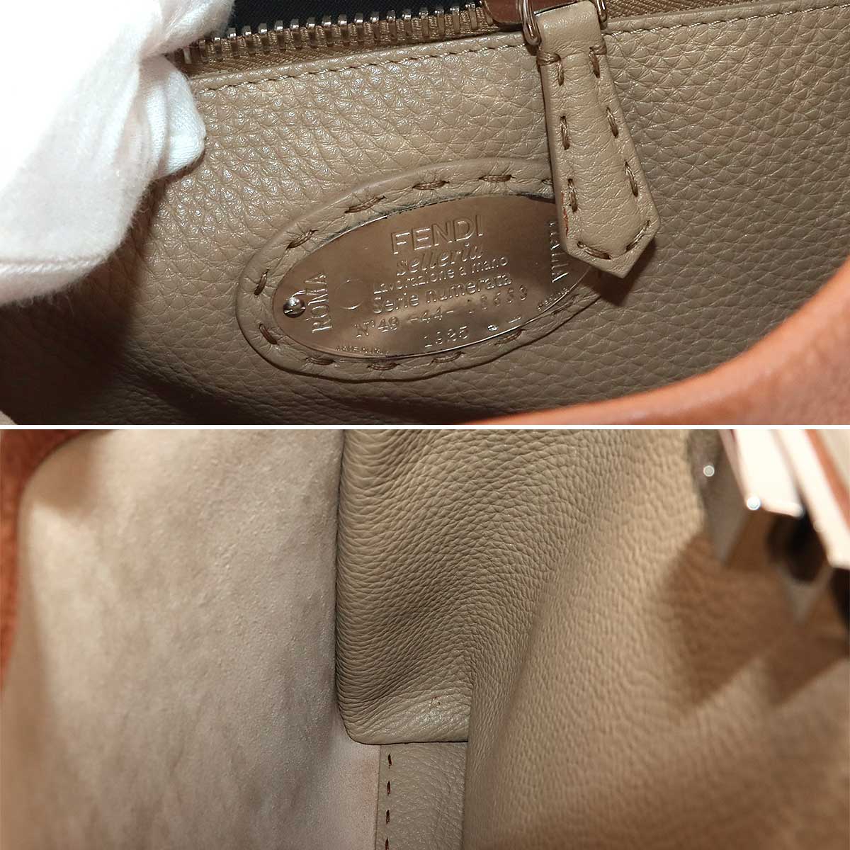Selleria Peekaboo Regular Hand Shoulder Bag Leather Brown 8BN290