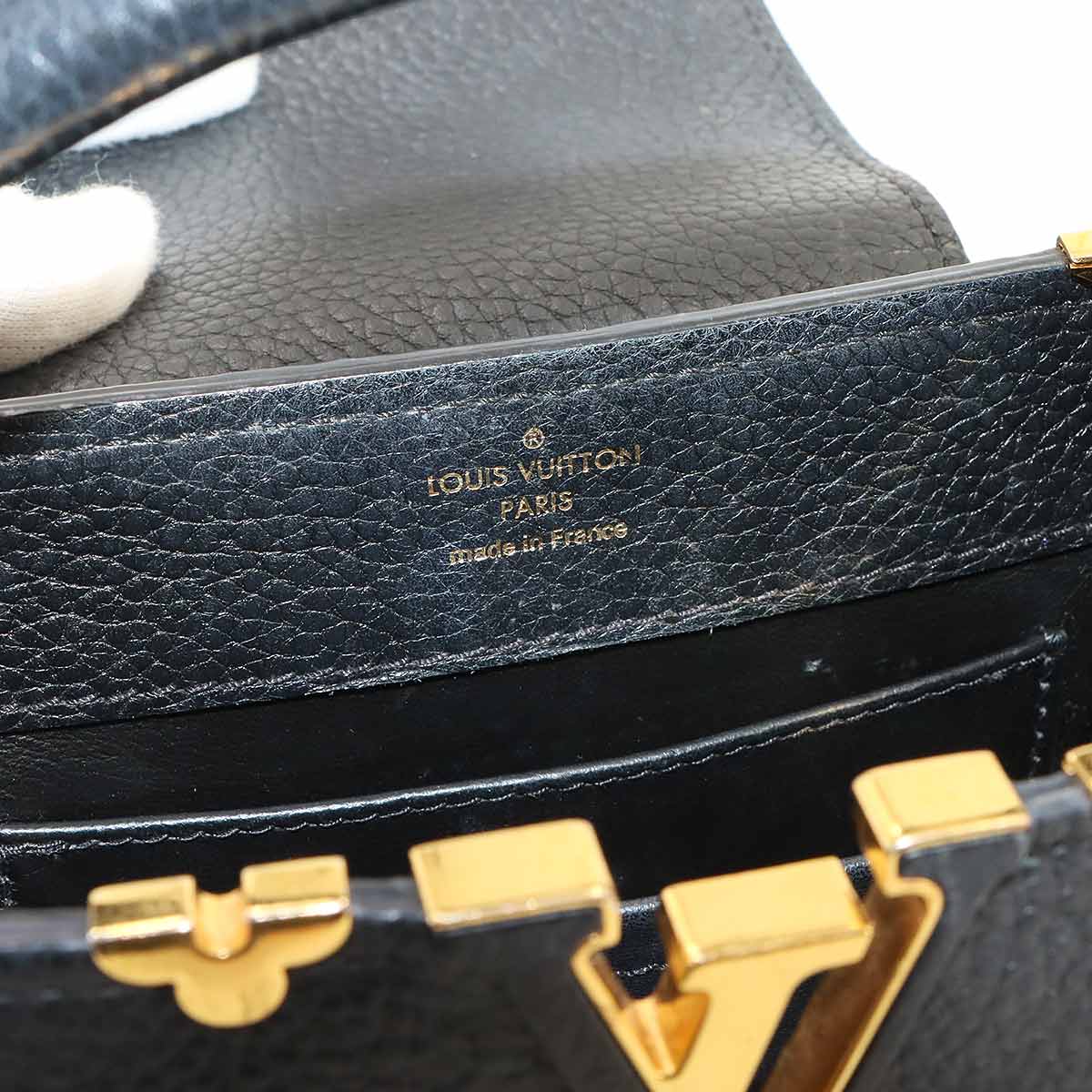 Capucines MINI Hand Shoulder Bag Leather Black M56669