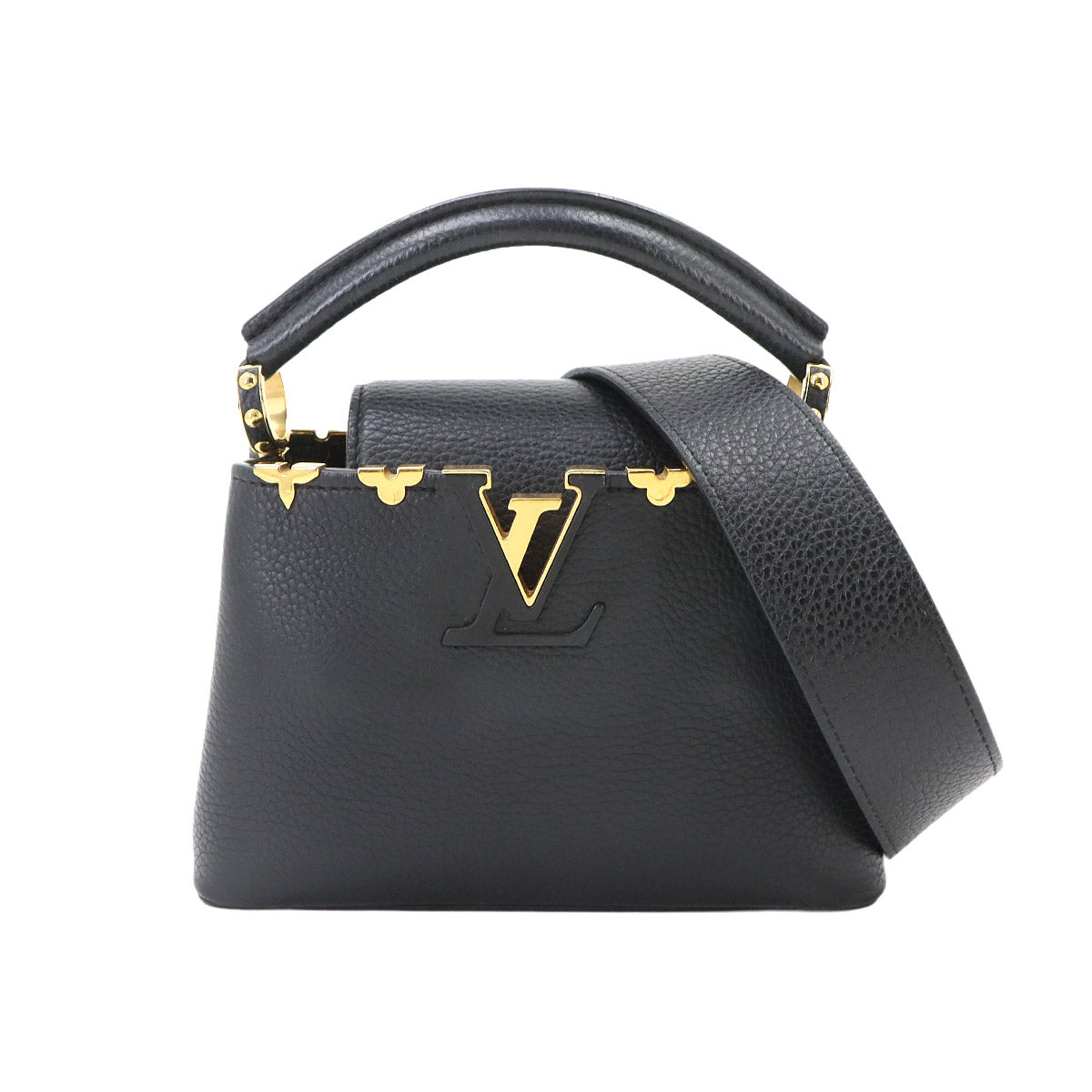 Capucines MINI Hand Shoulder Bag Leather Black M56669