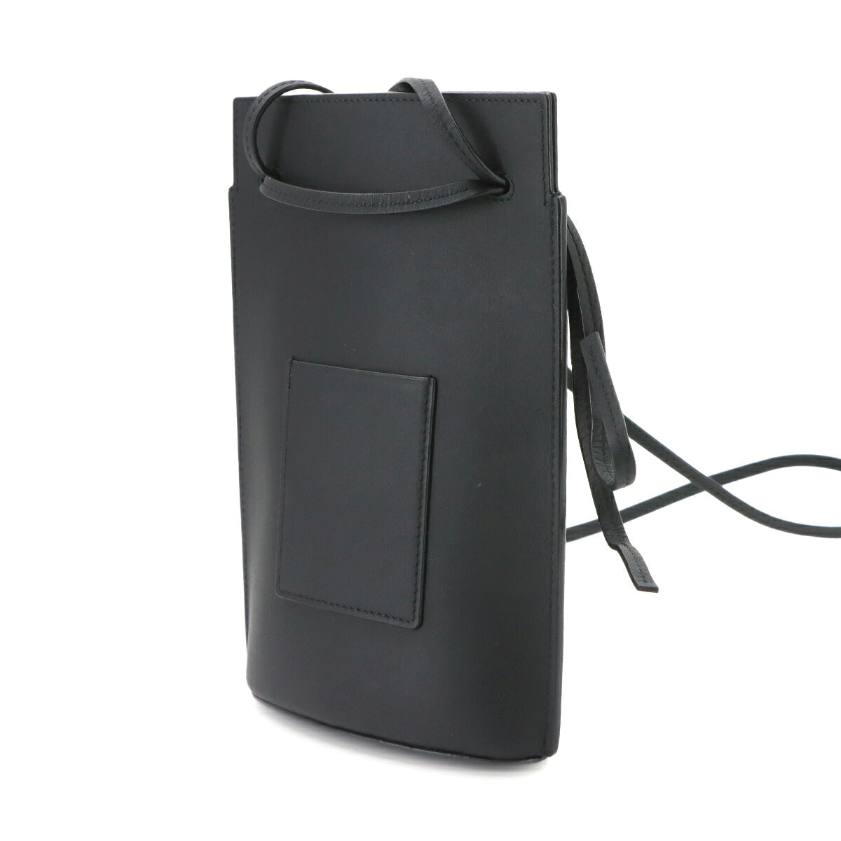 Dice Pocket Shoulder Bag Leather Black C630R12X01