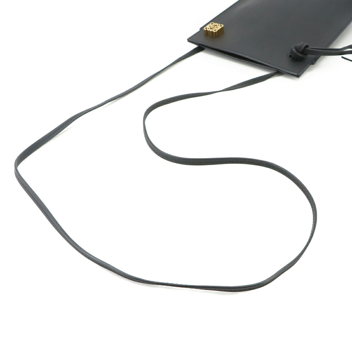 Dice Pocket Shoulder Bag Leather Black C630R12X01