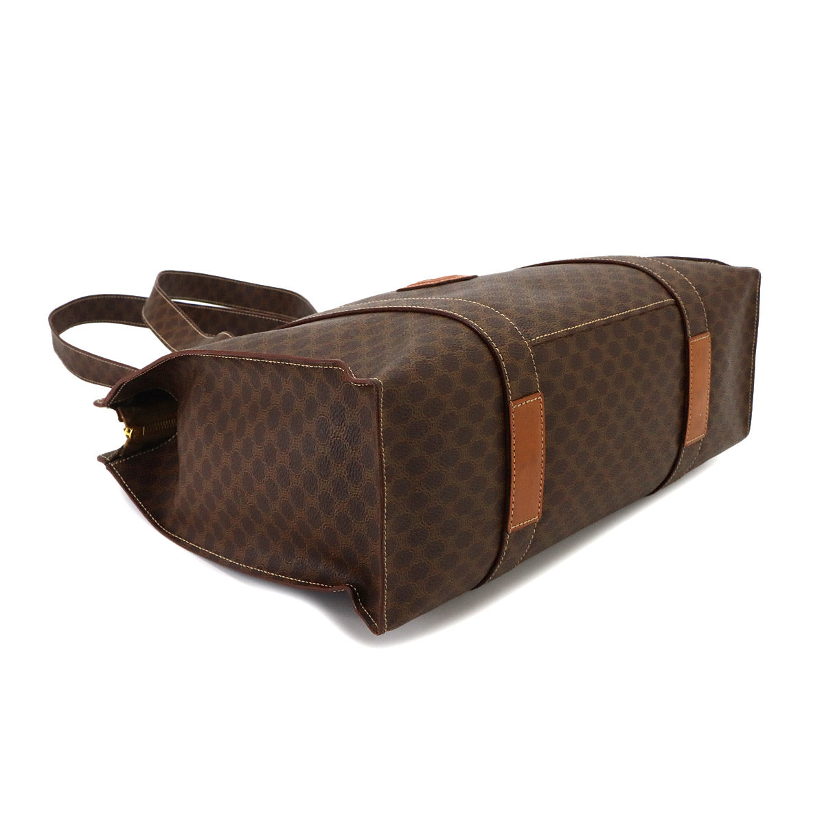 Macadam Tote Bag PVC Leather Brown Vintage Purse
