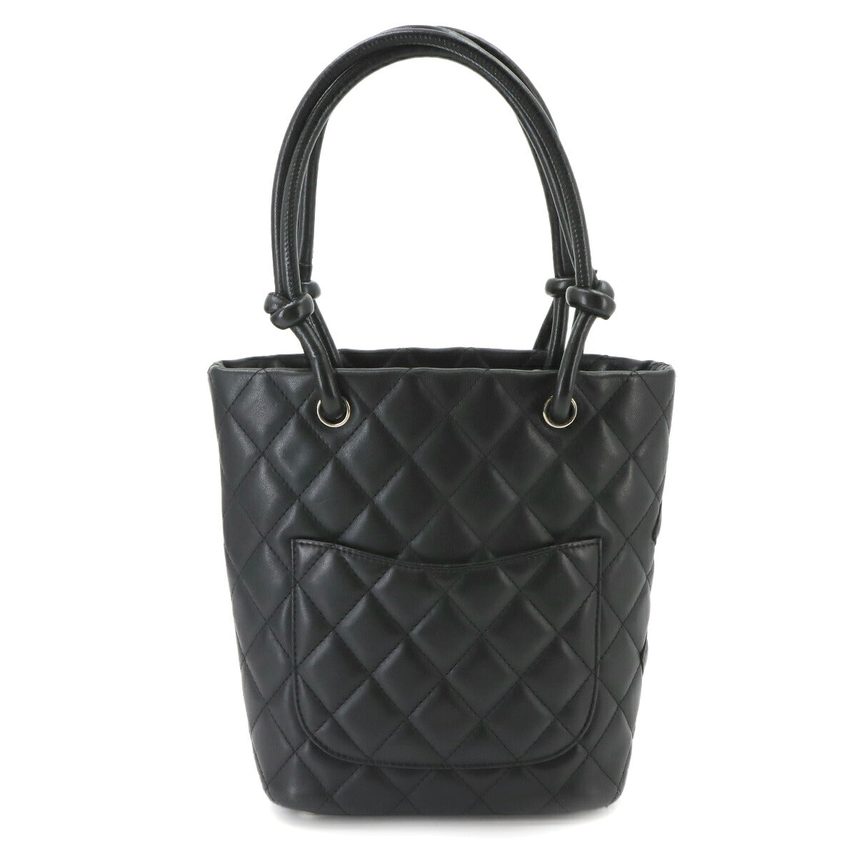 Cambon Line Small Tote Bag Leather Black A25166 Purse