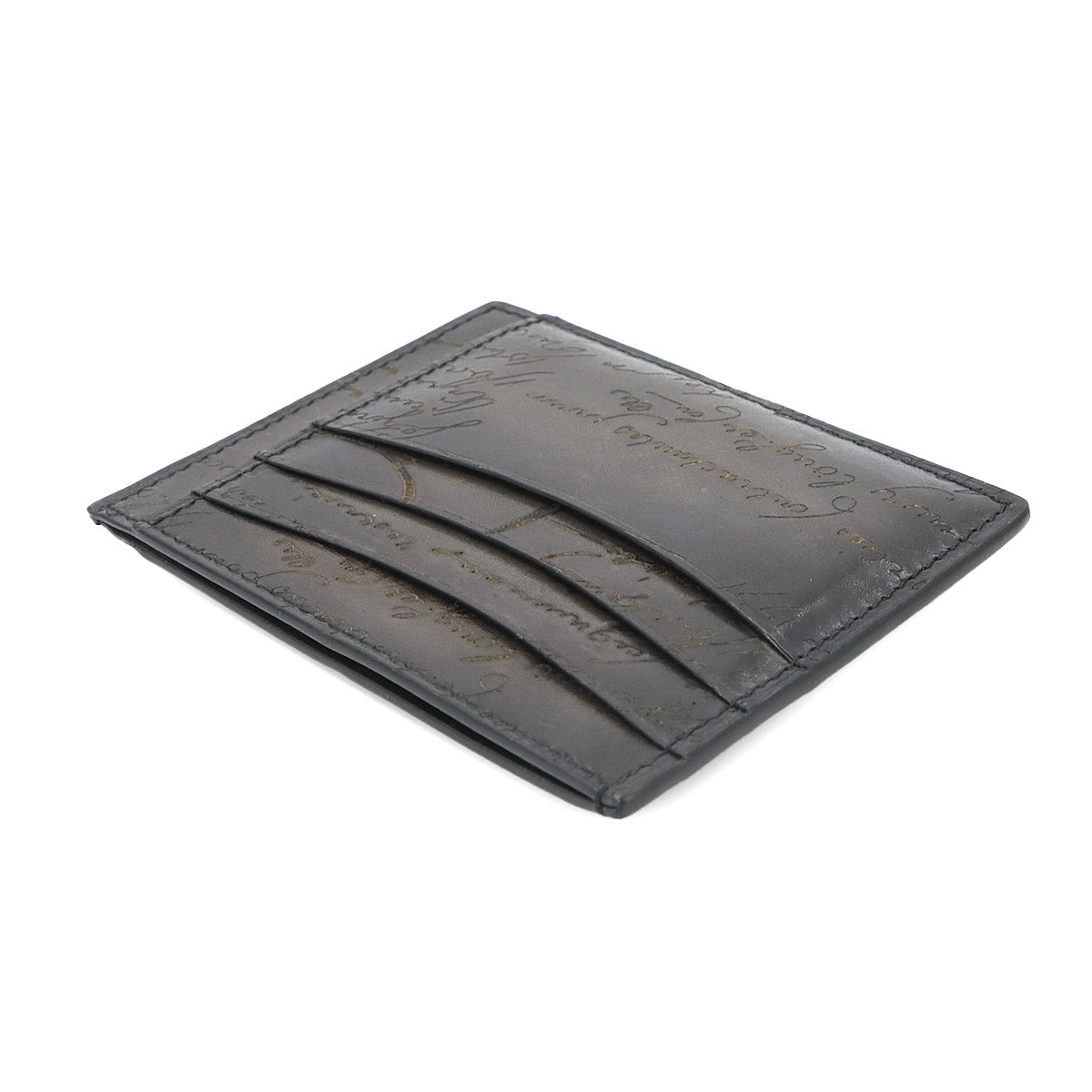 Calligraphy Bambou Tetris Card Case Holders Venezia Leather