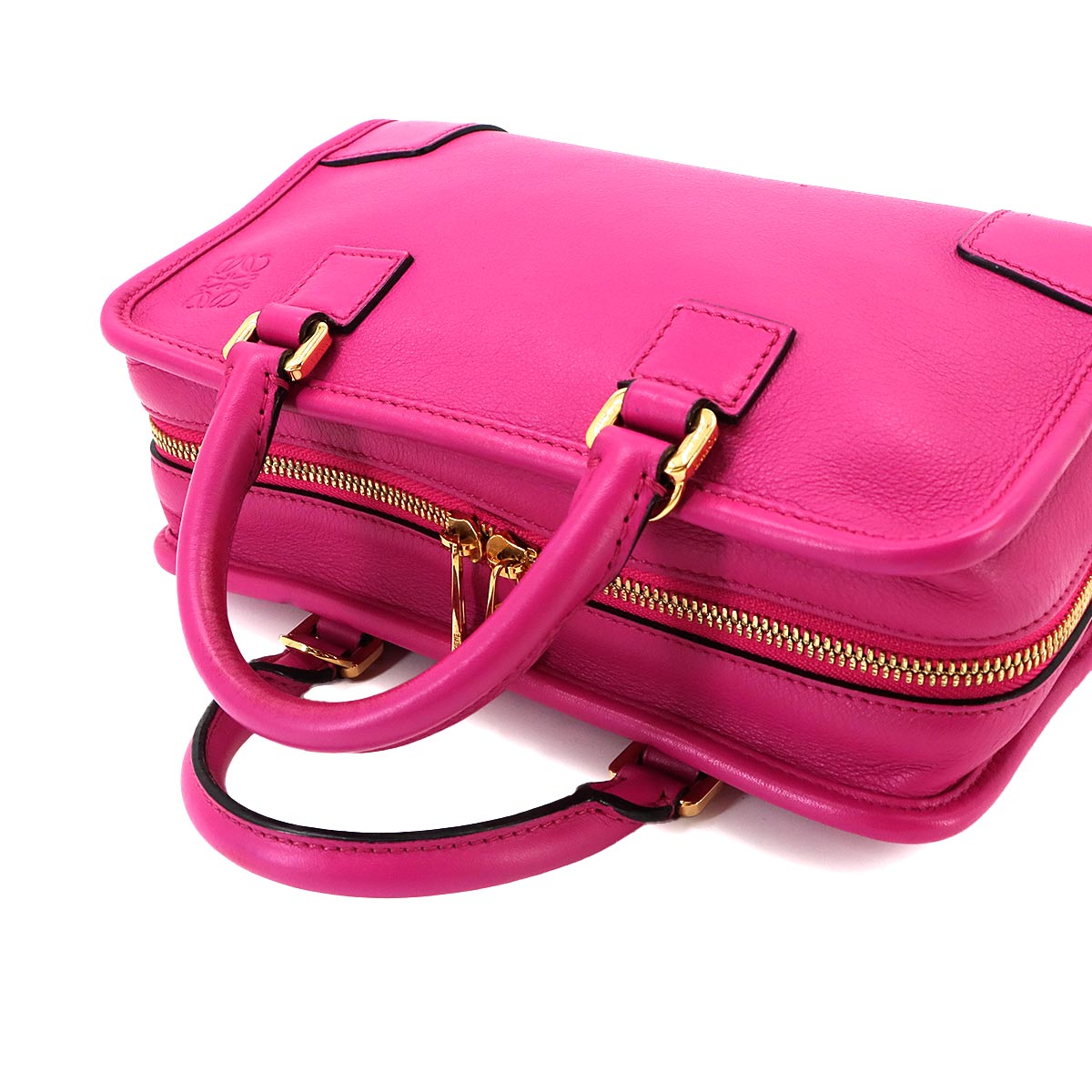 Amazona 23 2way Hand Shoulder Bag Leather Pink Purse