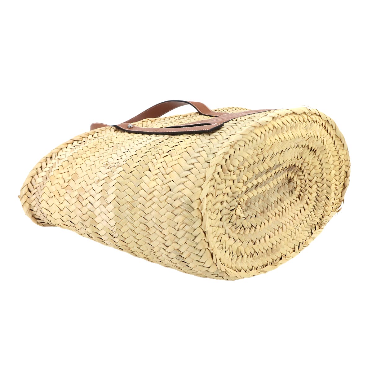 LOEWE Basket Bag Medium Palm leaf Leather Natural Tan Purse Brown