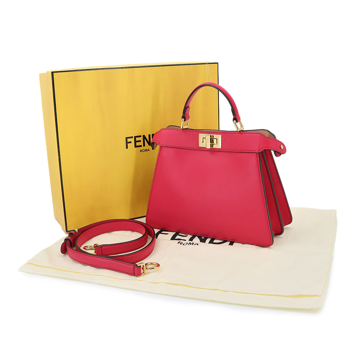 Peekaboo Iseeu SmallHand Shoulder Bag Pink Leather 8BN327 Purse