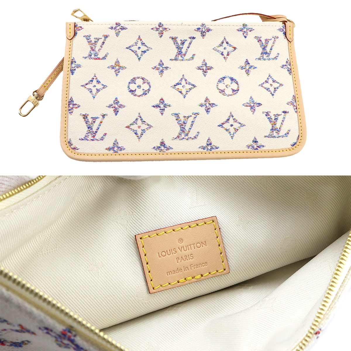 Neverfull MM Tote Bag Monogram Jacquard White M24905