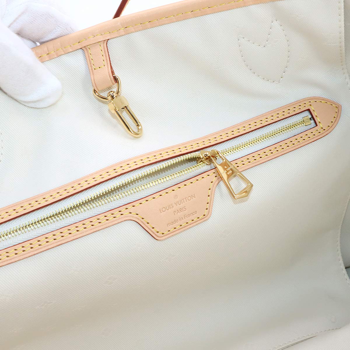 Neverfull MM Tote Bag Monogram Jacquard White M24905