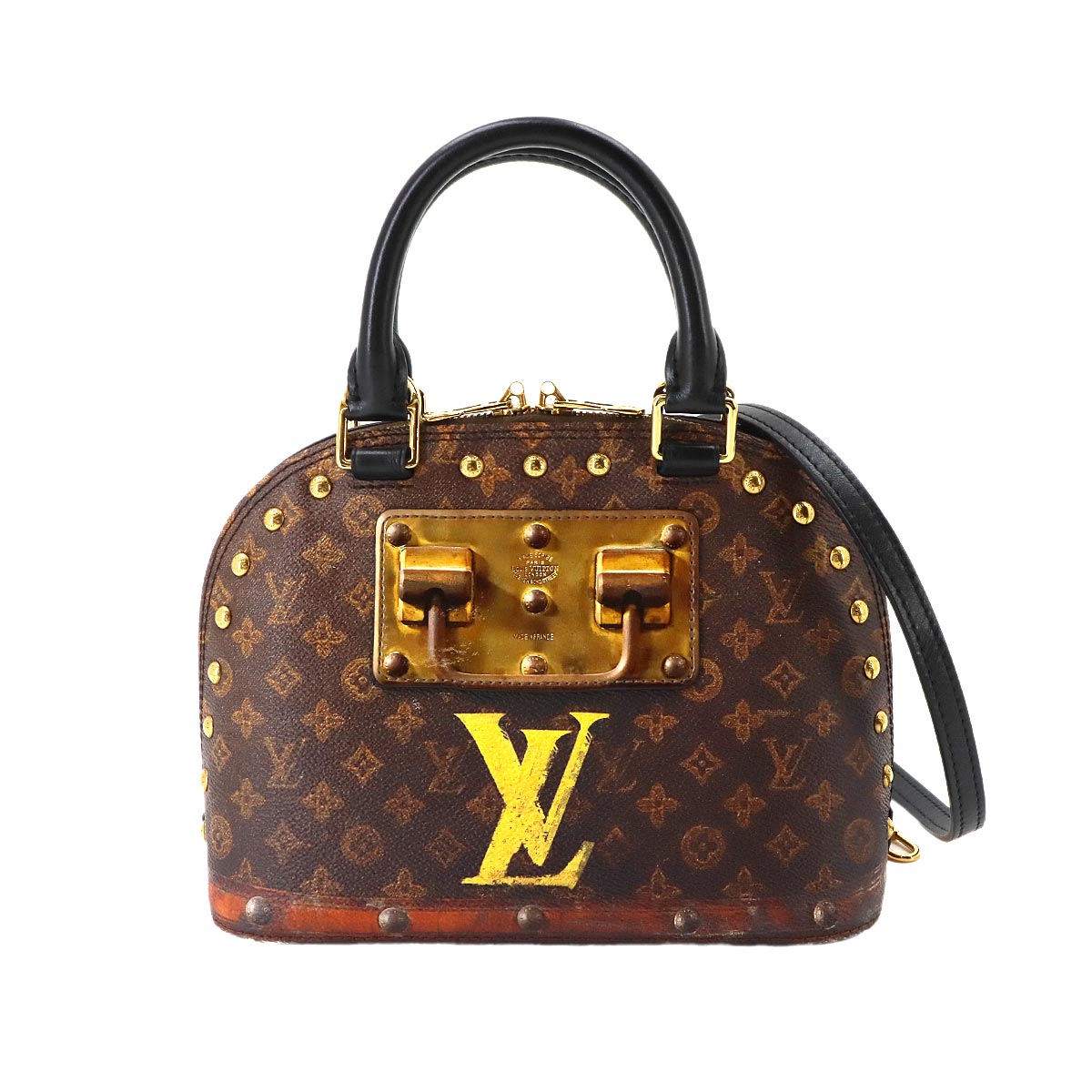 Monogram Alma BB Time Trunk 2way Bag Leather Brown M52743