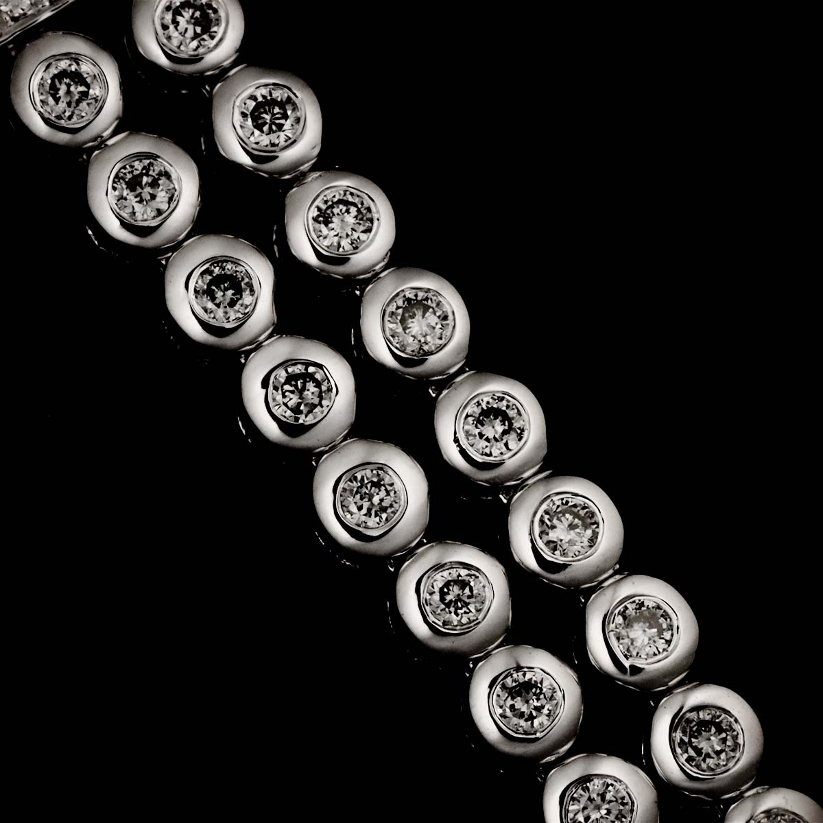 Diamond 2.68ct Bracelet 18K K18 WG White Gold 750