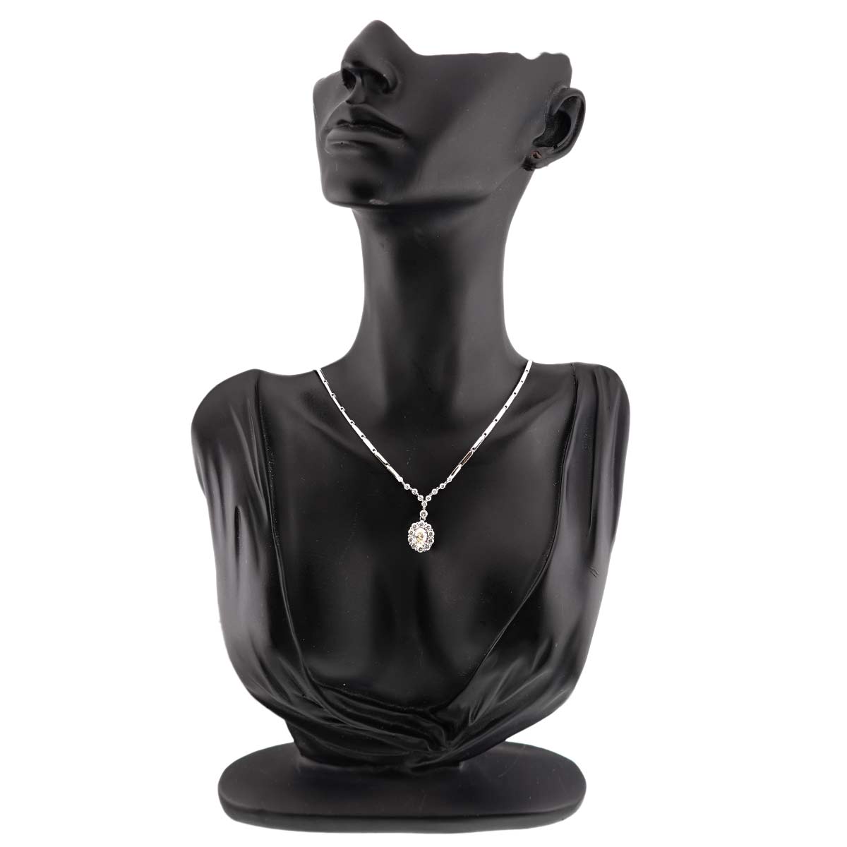 Diamond 1.006ct/1.30ct Necklace 18K WG White Gold 750