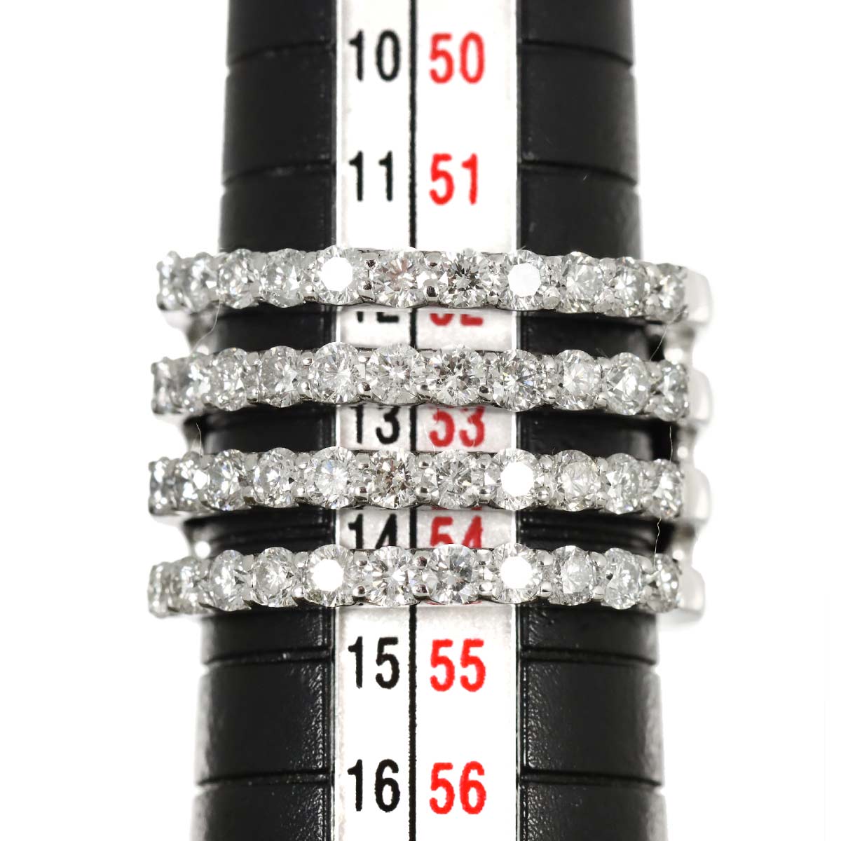Diamond 2.00ct Ring 18K K18 WG White Gold size6.25-6.5(US)